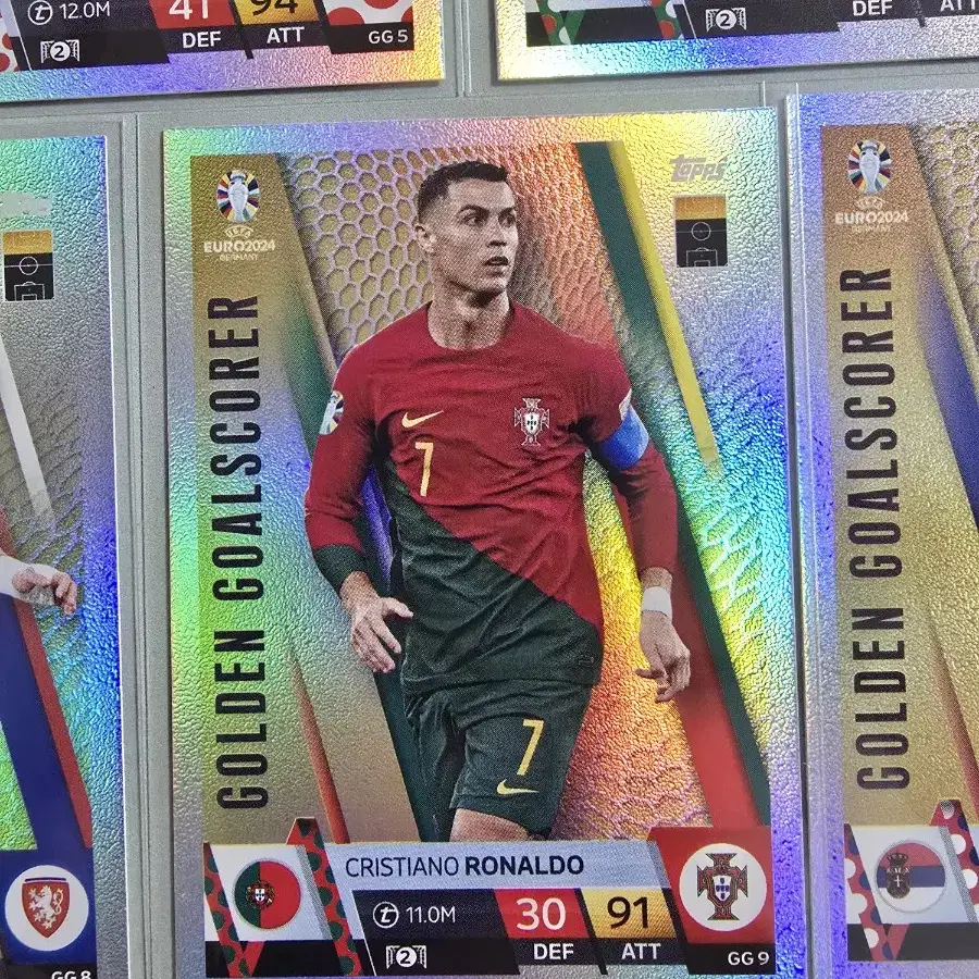 TOPPS 유로 2024 golden goalscorer 카드 11장세트