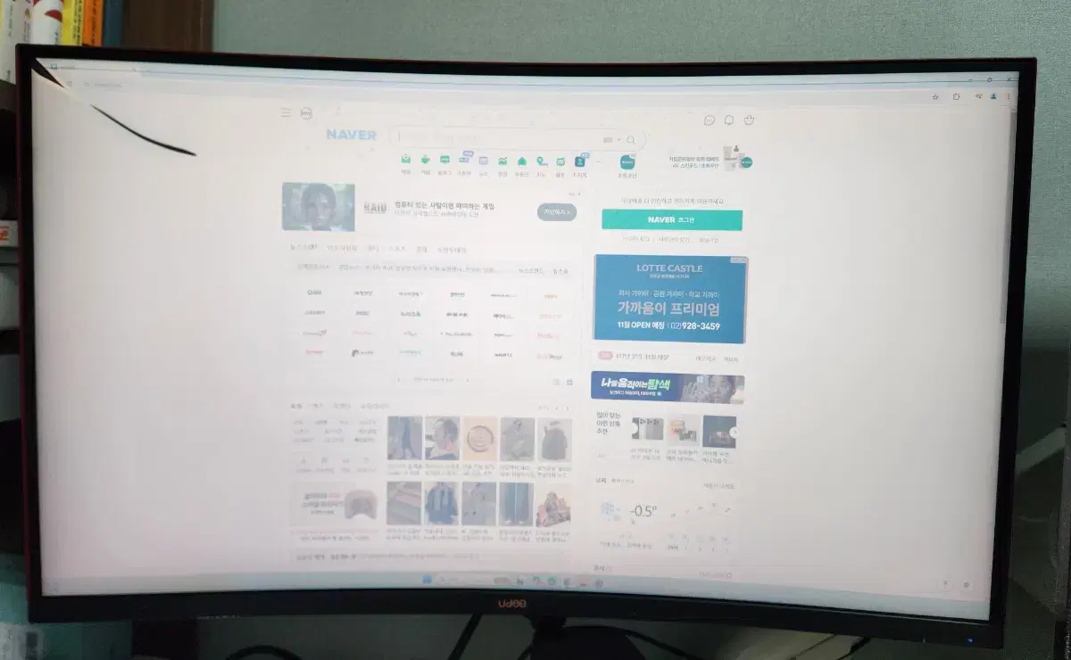 제이씨현 커브드 게이밍모니터 부품용