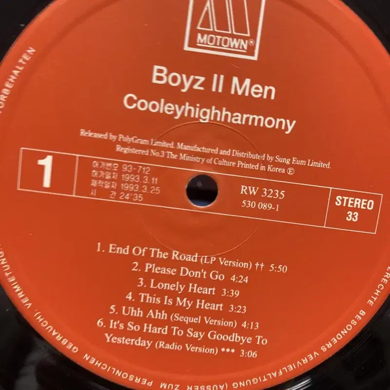 BOYZ II MEN LP / C1135