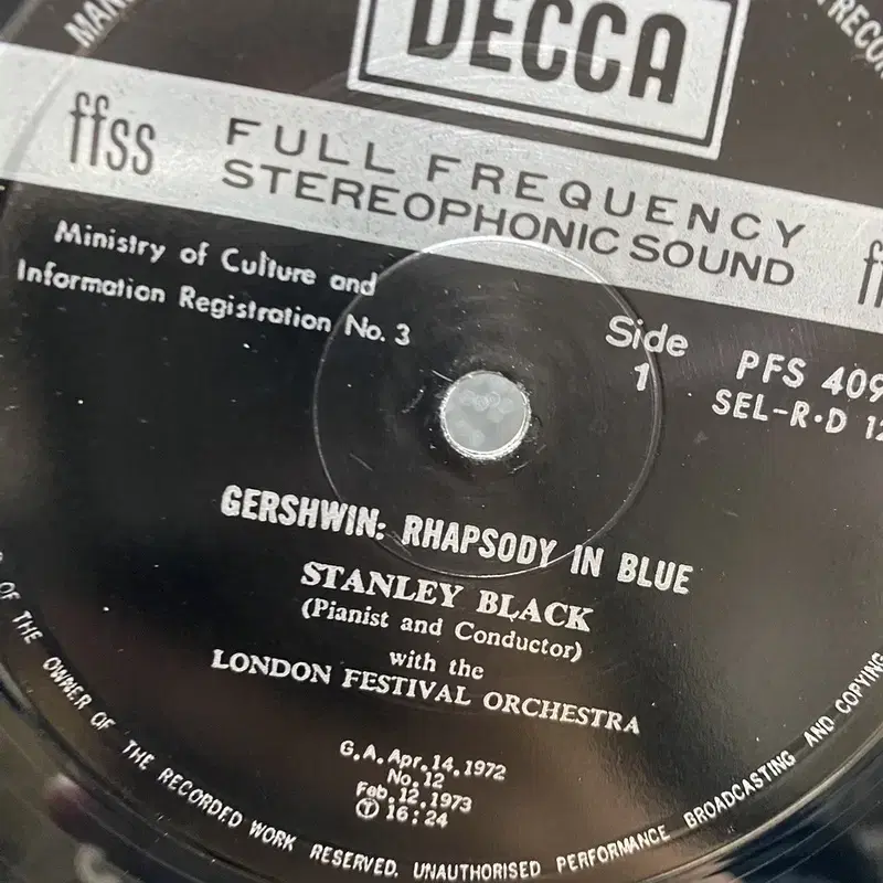 RHAPSODY IN BLUE LP / AA4122