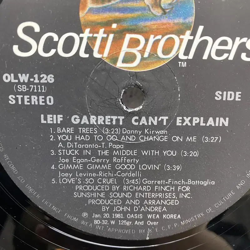 LEIF GARRETT LP / AA4292