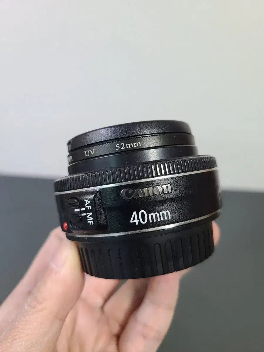 캐논40mm1:2.8 렌즈 + 빌트룩스어댑터 캐논M 미러리스 용 일괄판매