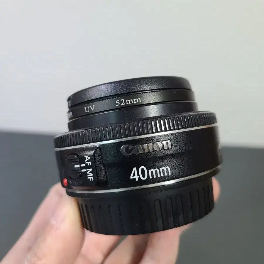 캐논40mm1:2.8 렌즈 + 빌트룩스어댑터 캐논M 미러리스 용 일괄판매