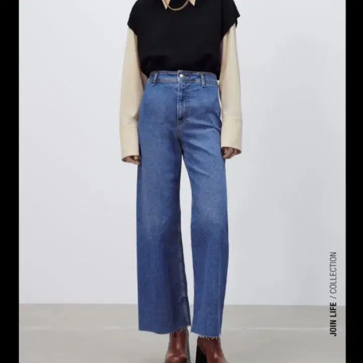 ZARA 마린 스트레이트 데님 바지 2벌 일괄