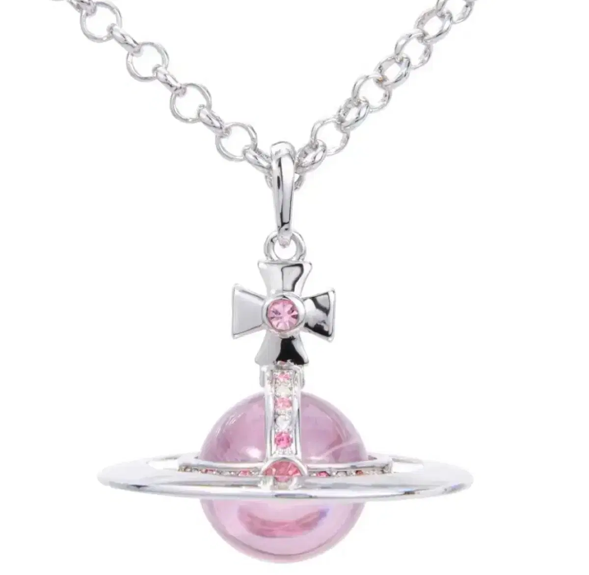 (Last Price Reduced) Vivienne Westwood Pink ORB Necklace Massive Minesweeper