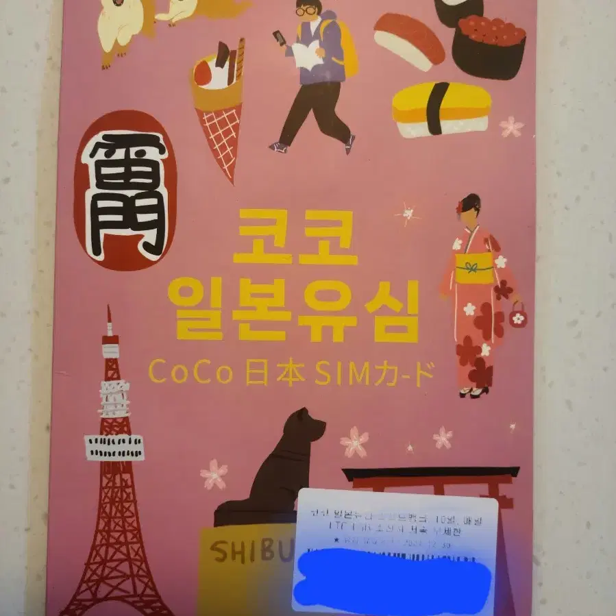 일본 유심 (코코 일본 SIM card), 10일간 매일 LTE 1GB