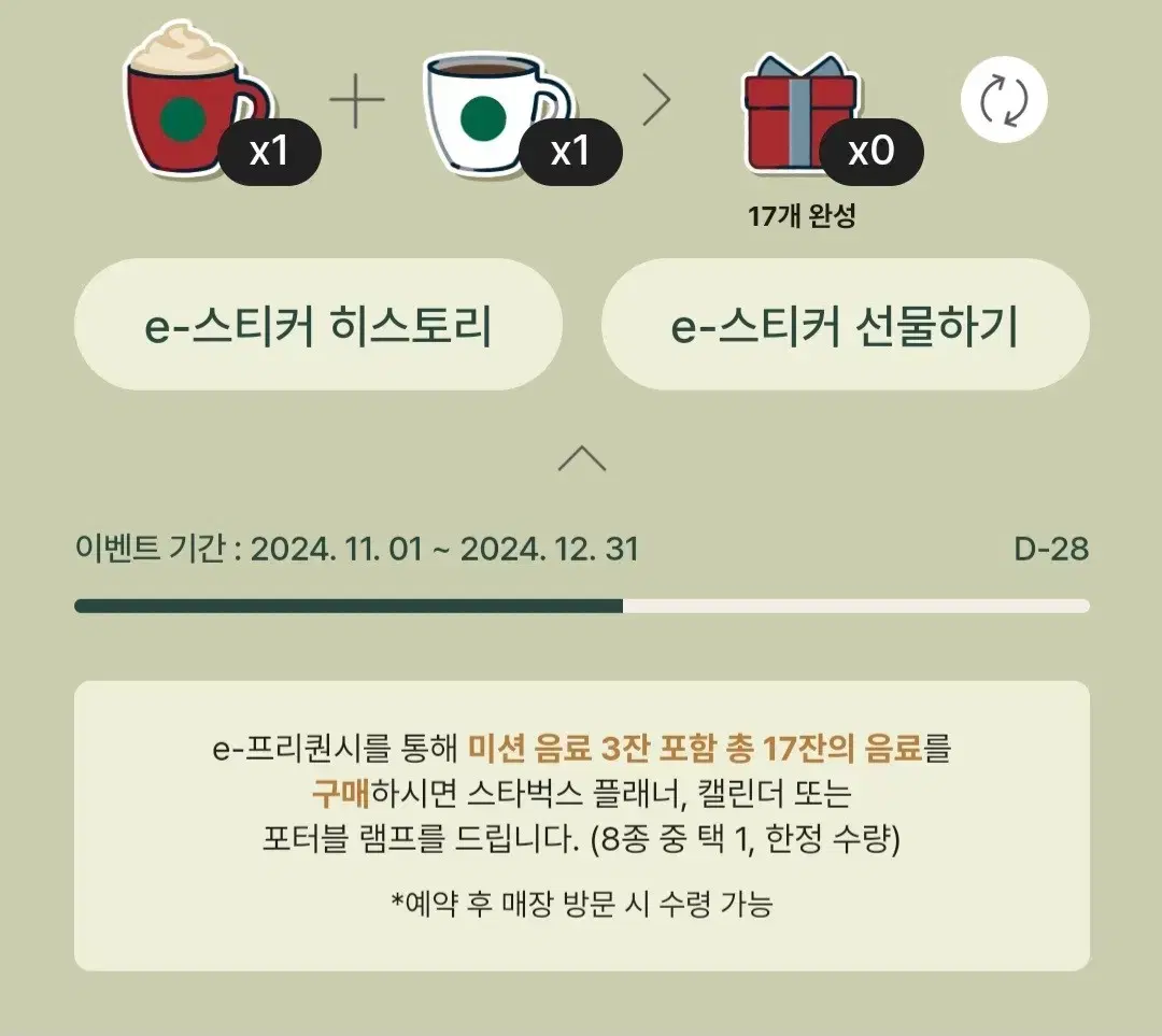 스타벅스 프리퀀시 판매