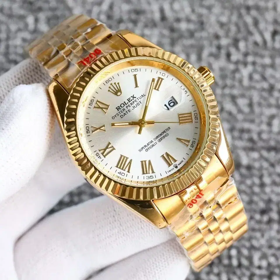 Rolex로렉스 남성용 41mm 뉴 로마 레터링 워치