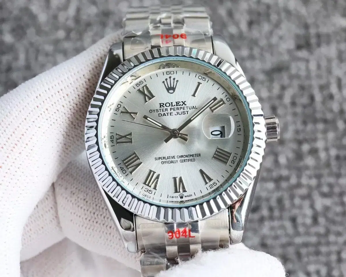 Rolex로렉스 남성용 41mm 뉴 로마 레터링 워치