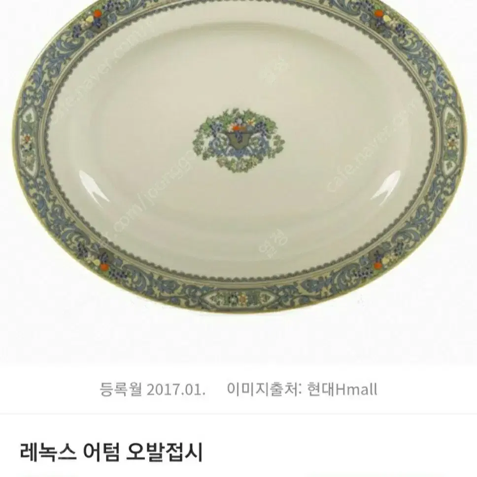 레녹스 오텀 대형 오벌접시 40cm*29cm