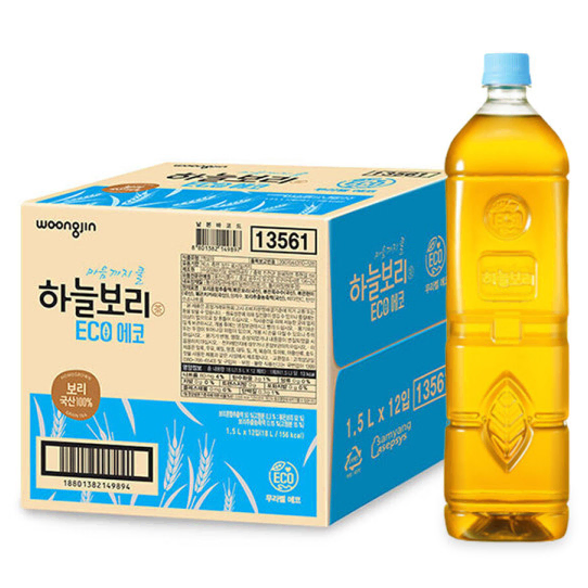 무료배송-하늘보리 1.5리터 12개 웅진 보리차 무라벨 ECO