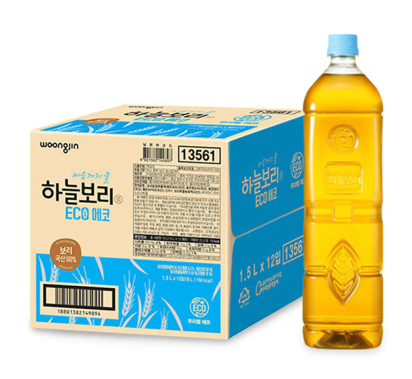 무료배송-하늘보리 1.5리터 12개 웅진 보리차 무라벨 ECO