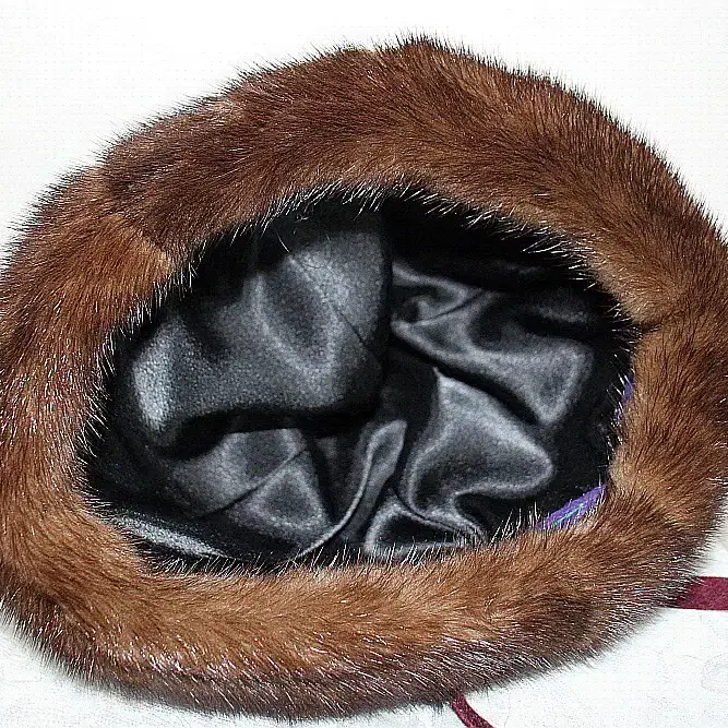 woman mink cap