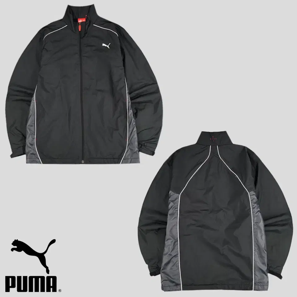 PUMA 퓨마 푸마 JP 블랙 그레이 배색 화이트 파이프라인 기모 하이넥