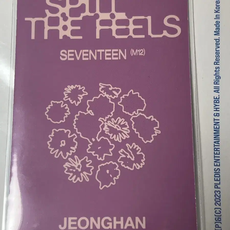 세븐틴 Spill the feels 공방 포카 정한 양도