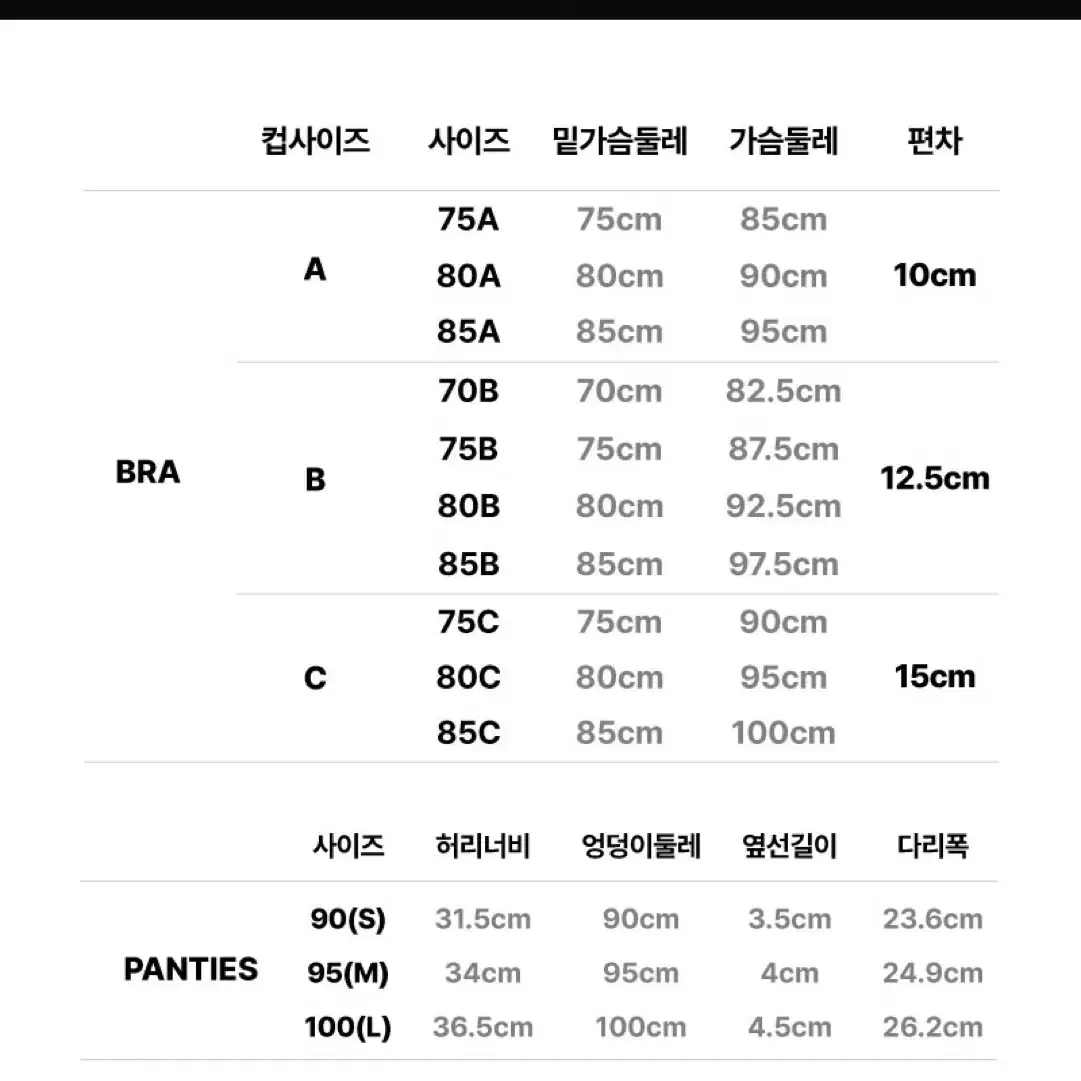 게스언더웨어 85B 100 컴피 브라렛 팬티 세트 블랙