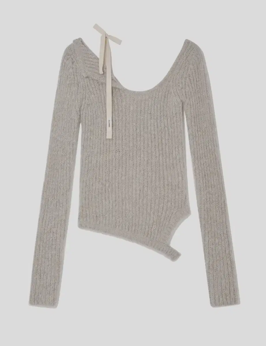 글로니 ISA ASYMMETRICAL KNIT TOP (FOG)