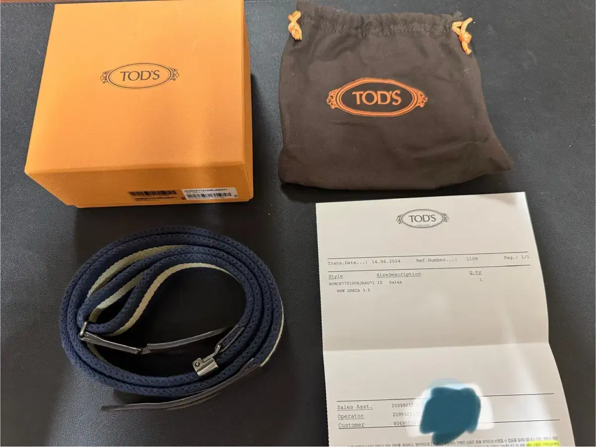 TODS Tod's belt size 100 waist 33-35 for sale