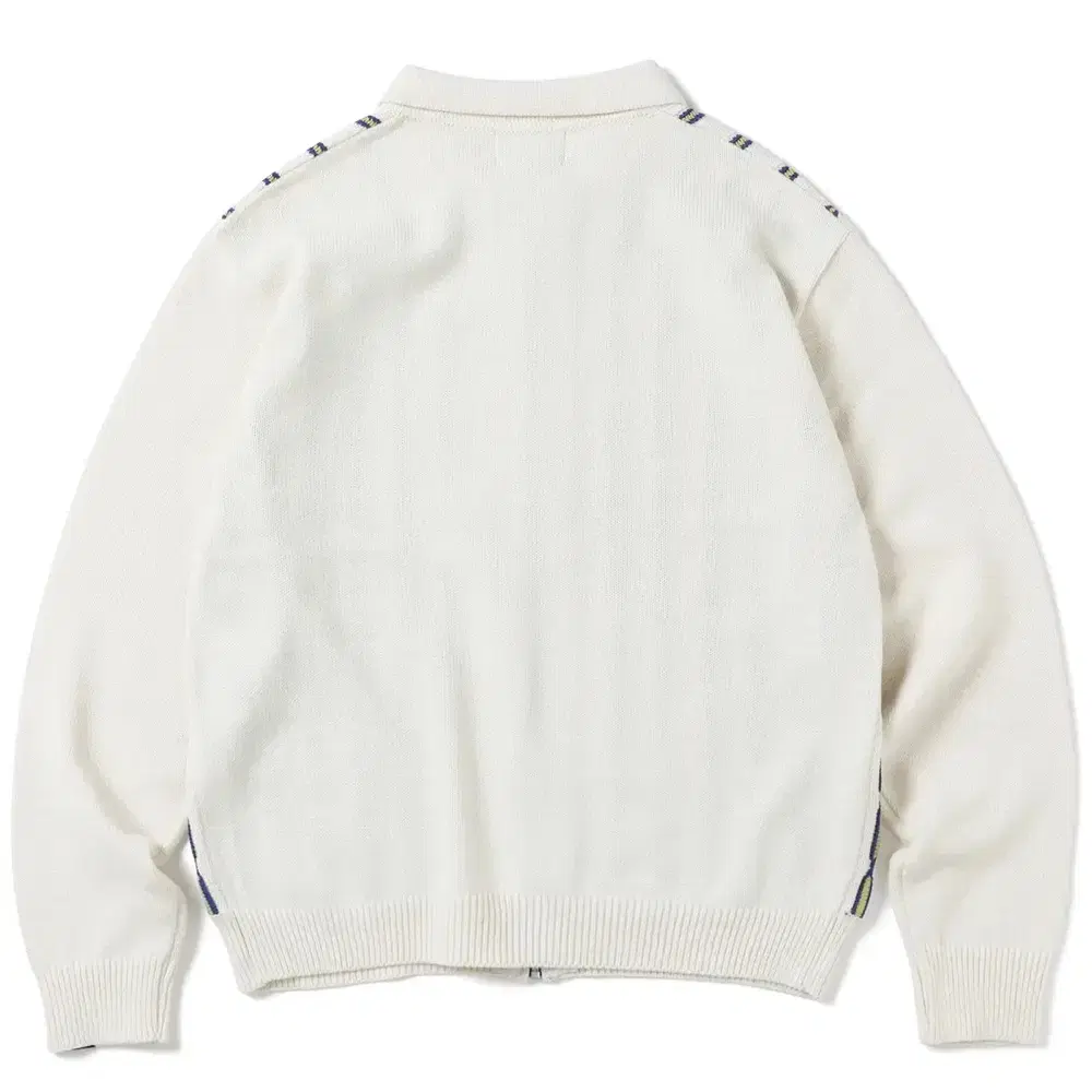 디스이즈네버댓 Chain Zip Up Polo Off White