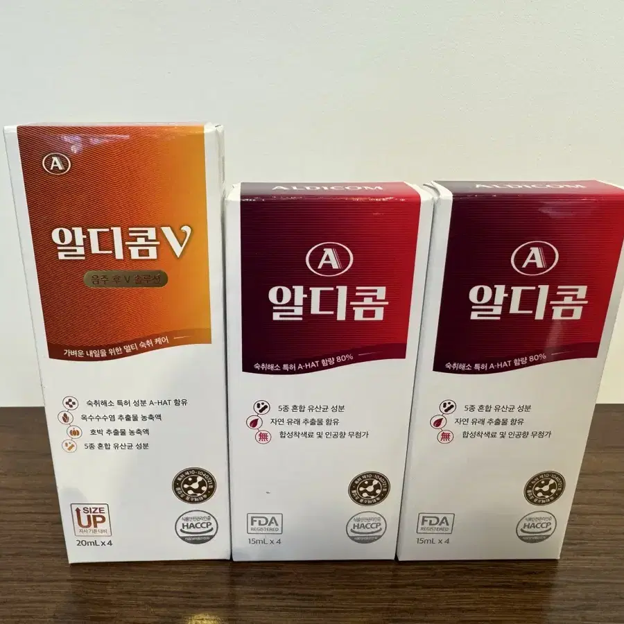 [1+1]알디콤 숙취해소제 15ml 4포입/알디콤V 숙취해소제 20ml