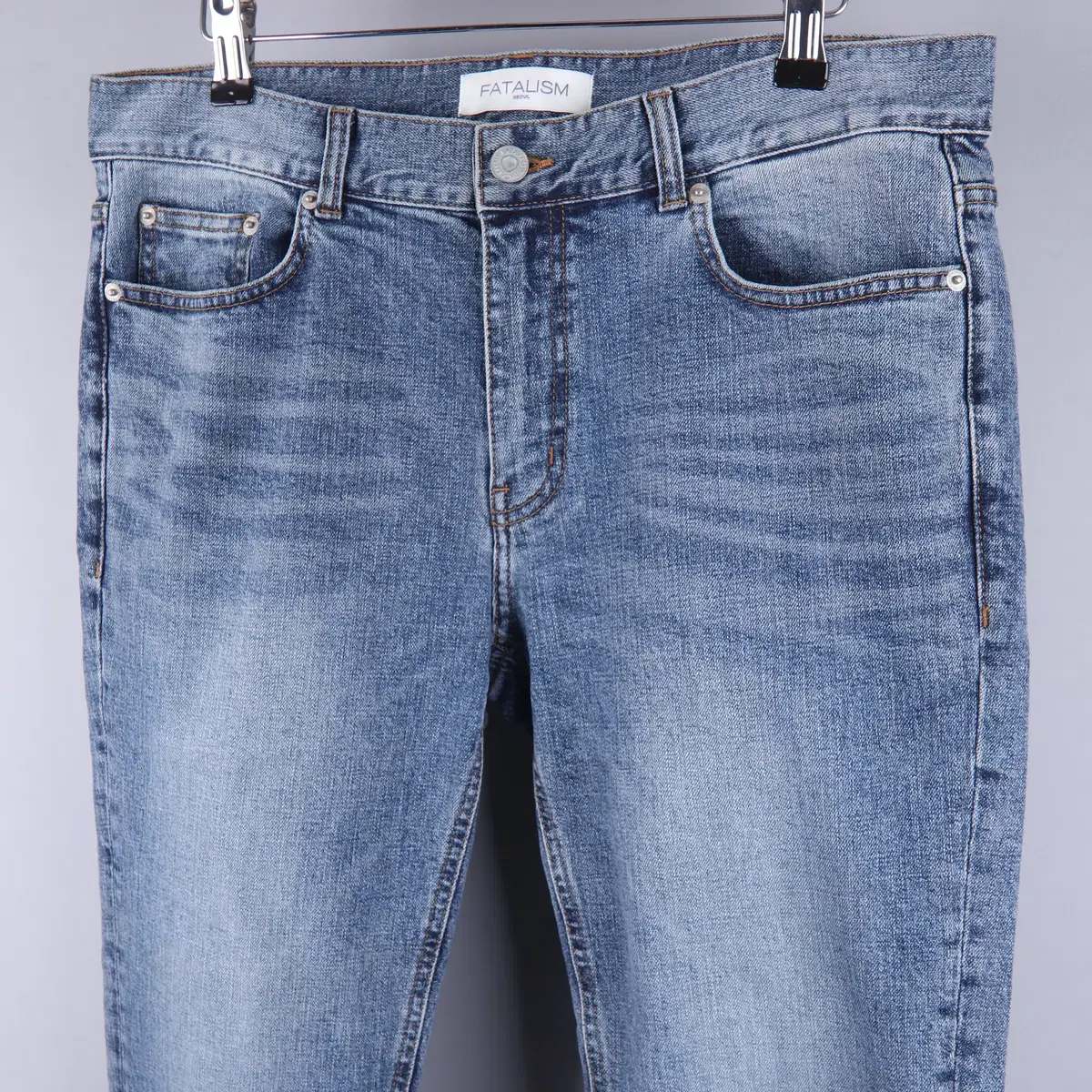 페이탈리즘 청바지 blue crop jeans (48) 1554