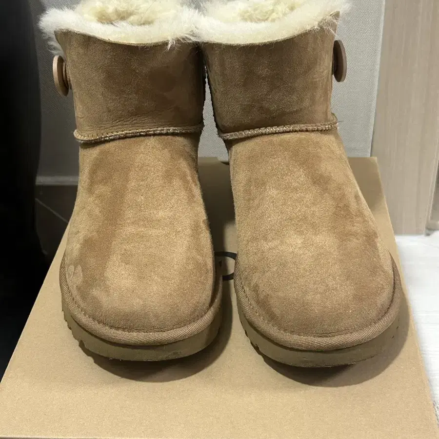 어그 UGG 미니 베일리 버튼2 부츠 체스트넛 250(us8)