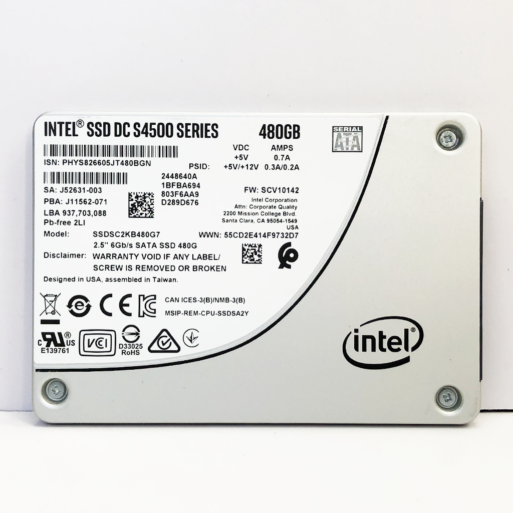 하루사용/500G급) INTEL S4500 480GB SATA3