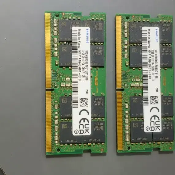 삼성 32gb 2rx8 pc4 2666v 노트북램 2개