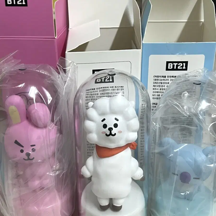 방탄소년단 BT21 쿠키 알제이 코야 피규어 스탠드 도장