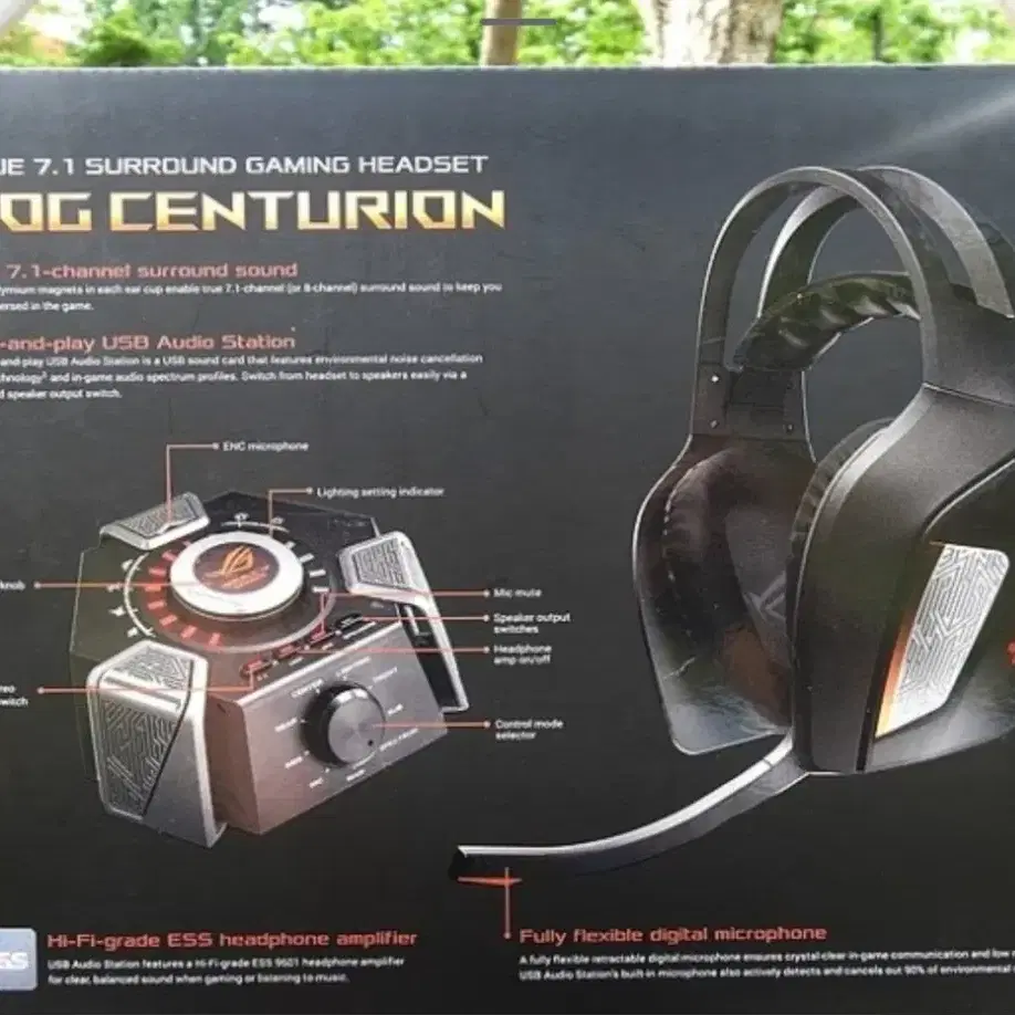 asus rog centurion true 7.1 헤드셋 팜