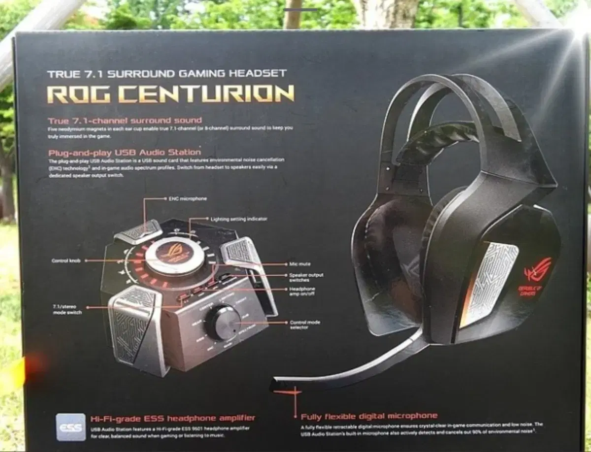 asus rog centurion true 7.1 헤드셋 팜