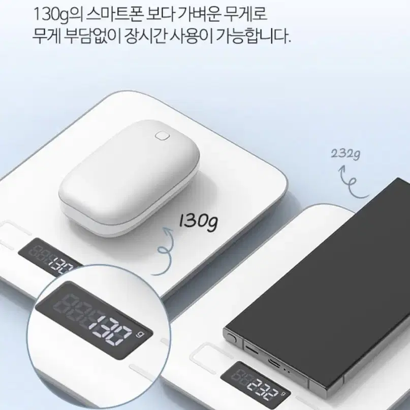 (새상품) 양면발열 충전식 손난로 보조배터리 5200mAH 선물 답례품