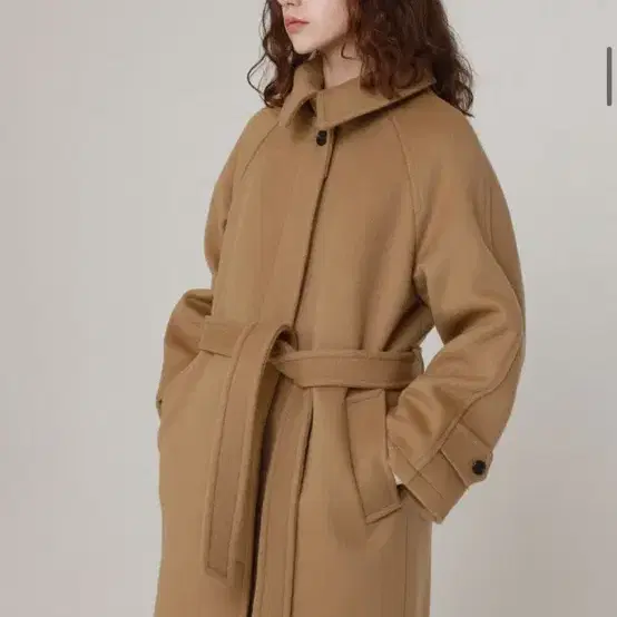 링서울 hidden single wool coat  Camel