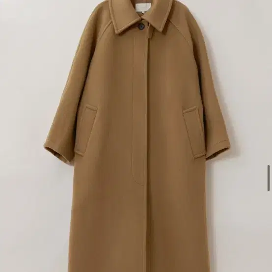 링서울 hidden single wool coat  Camel