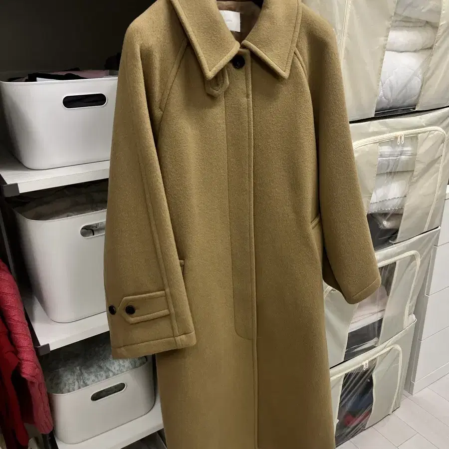 링서울 hidden single wool coat  Camel