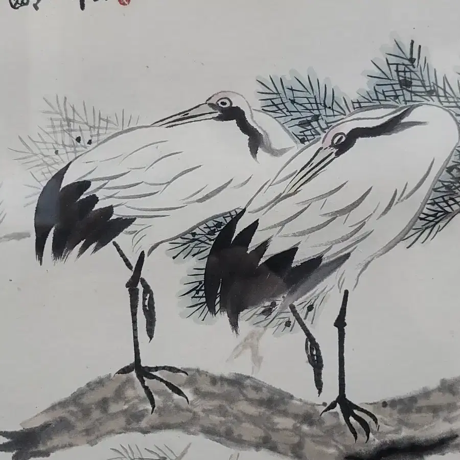 문제선생 쌍학도 그림 한국화