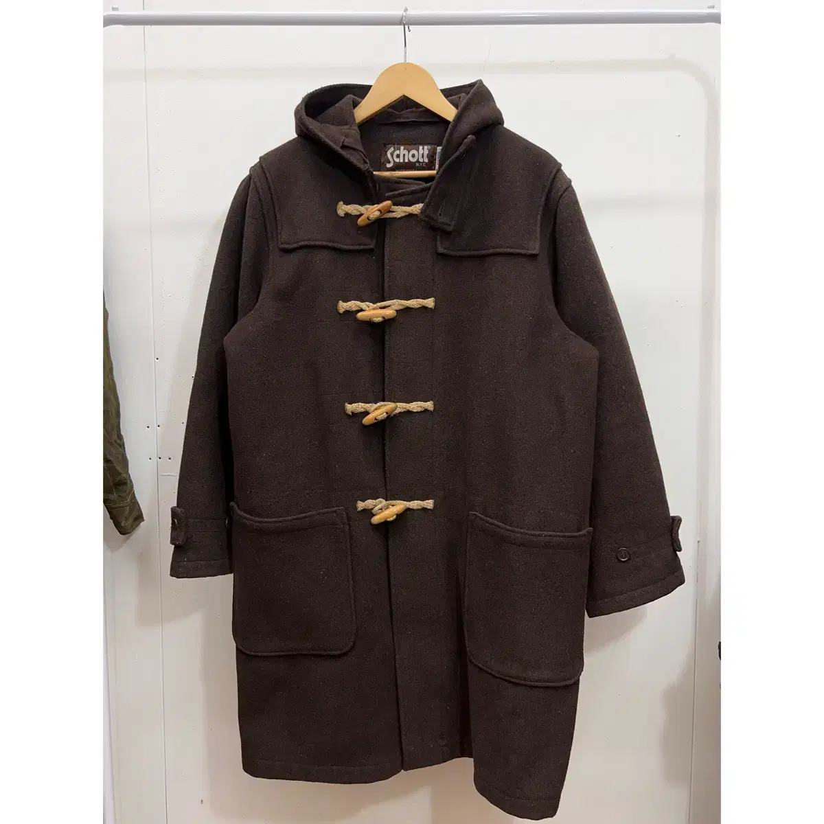 90s Schott Heavy Wool Duffle Coat