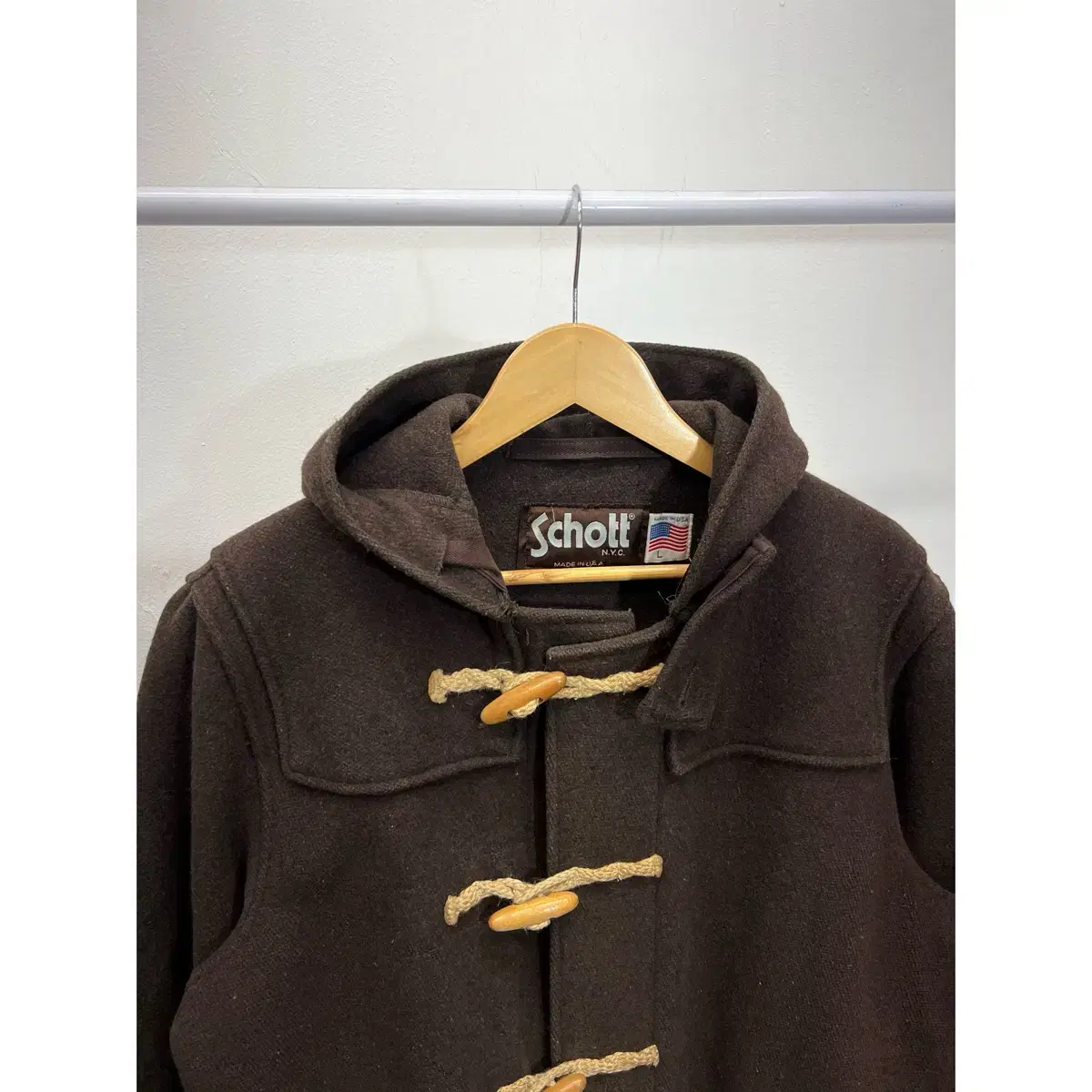 90s Schott Heavy Wool Duffle Coat