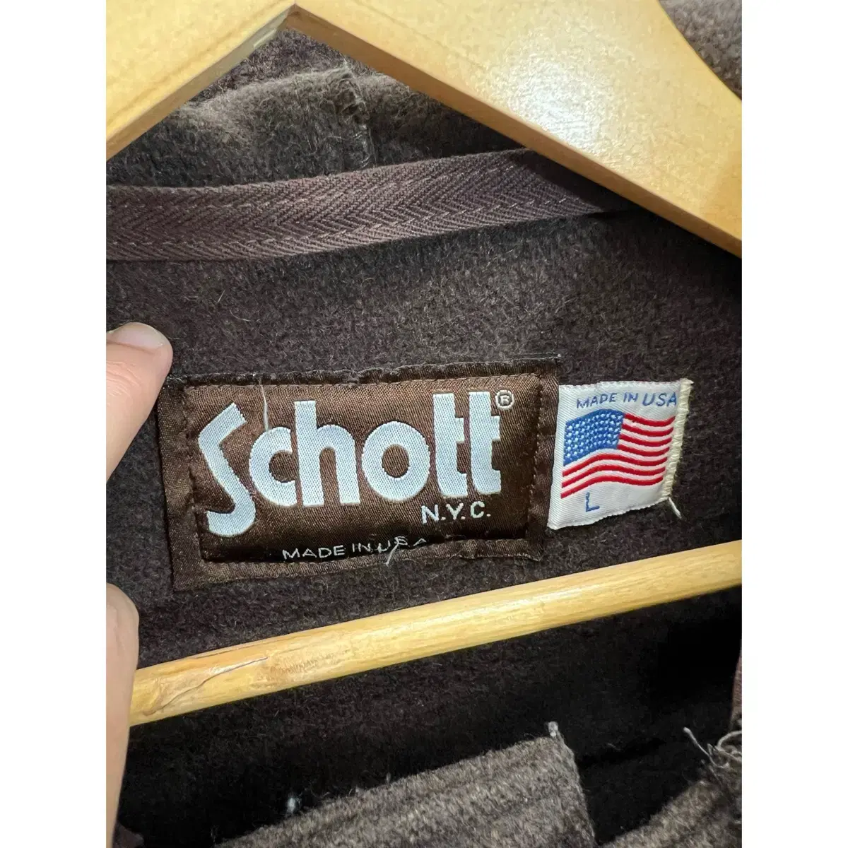 90s Schott Heavy Wool Duffle Coat