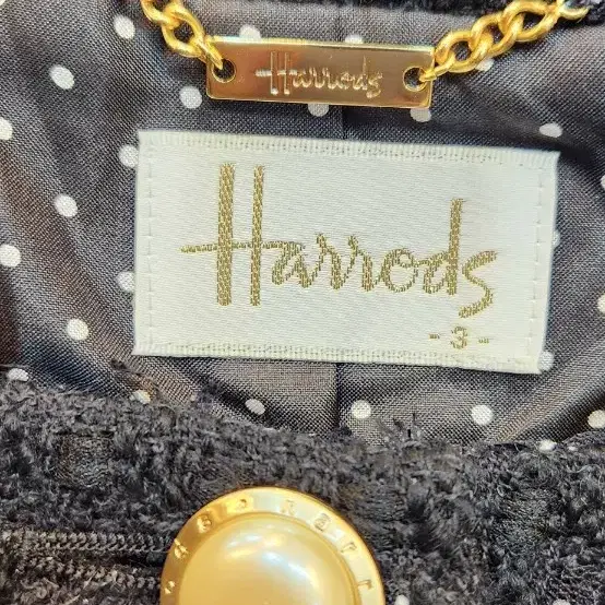 HARRODS 양모혼방 트위드 셋업(원피스+숏자켓)