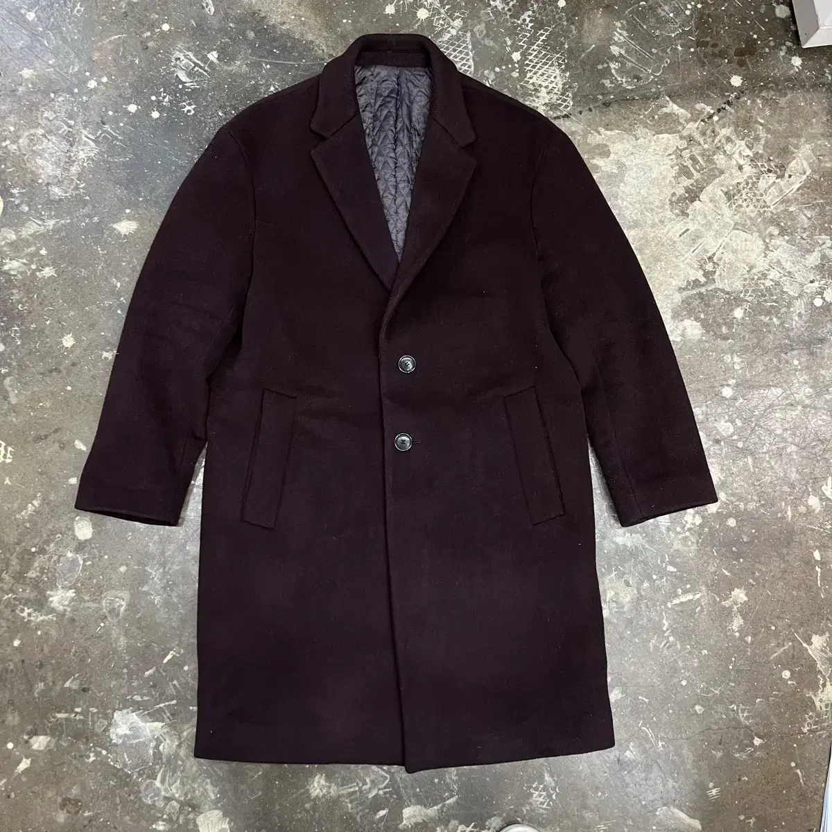 95) Tie Foreman Wool and Cashmere Coat Single Coat