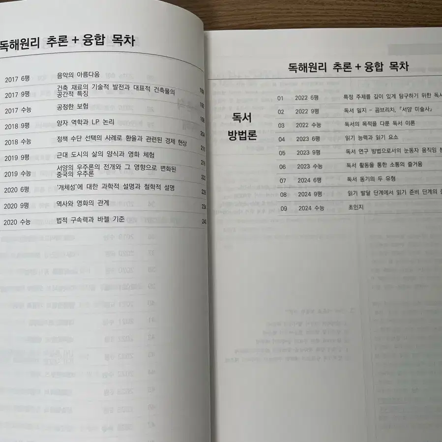 2025 시대인재 국어 손창빈t 독해원리 교재(2006-2024기출)