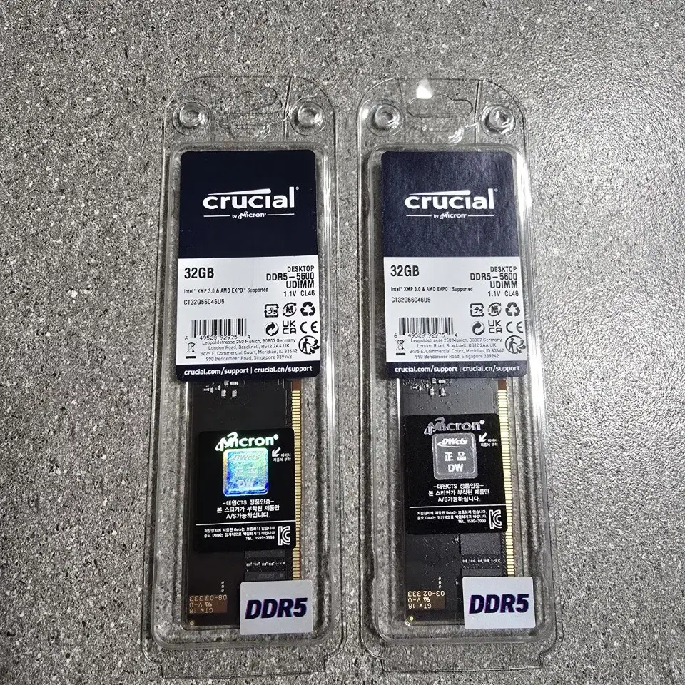 마이크론 ddr5-5600 64gb (32+32) 램 미개봉