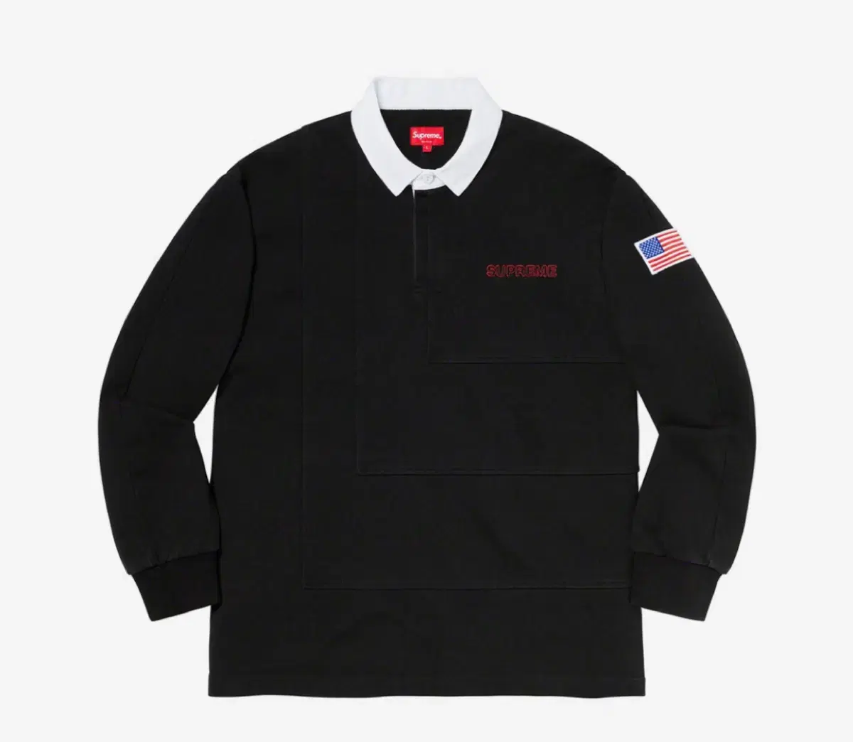 supreme 슈프림 Rugby Black 럭비티 블랙 L