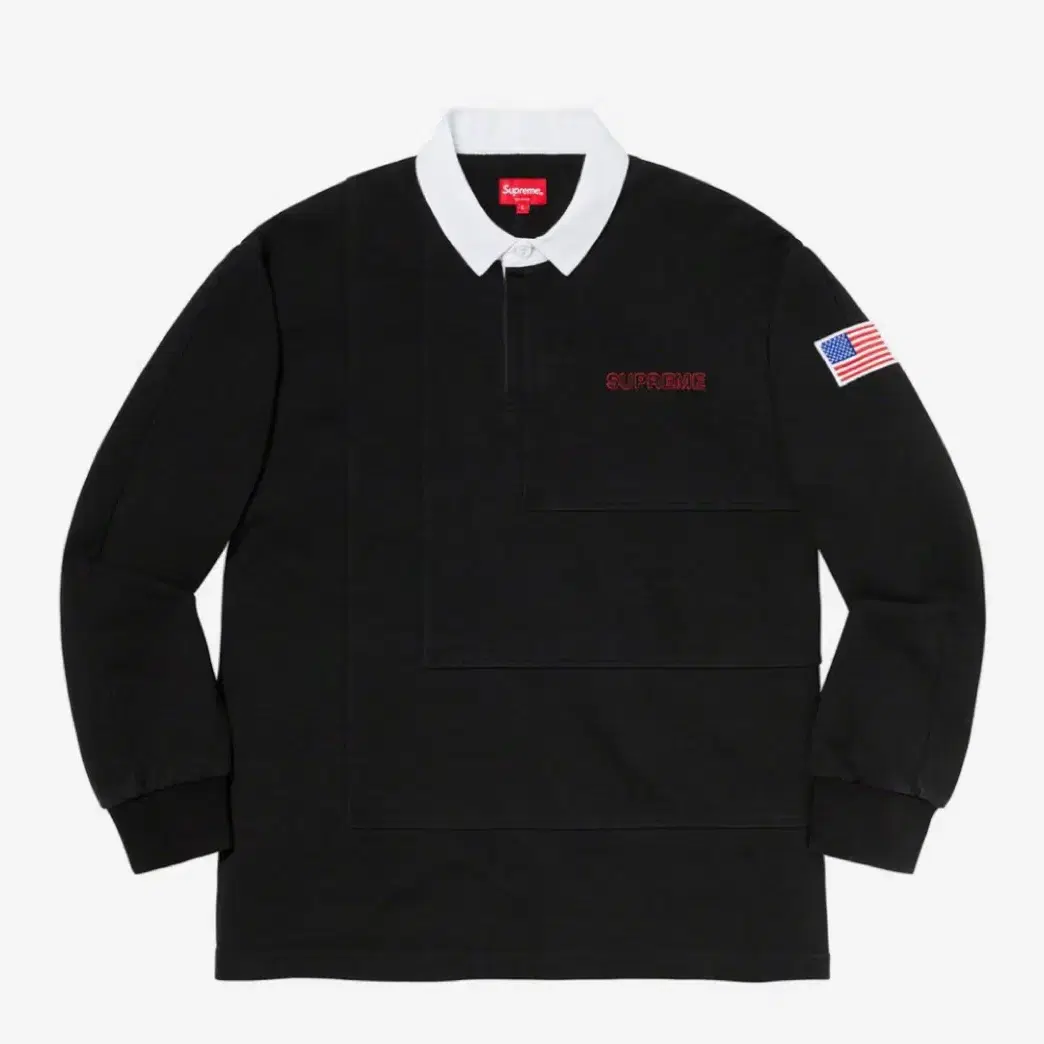 supreme 슈프림 Rugby Black 럭비티 블랙 L