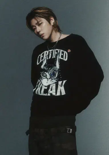 지코X그레일즈 vintage freak cat long sleeve