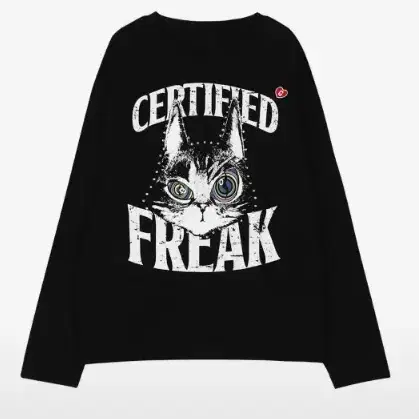 지코X그레일즈 vintage freak cat long sleeve