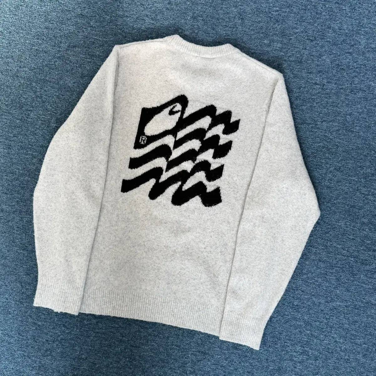 칼하트 WIP WAVY STATE SWEATER 니트 애쉬헤더 L