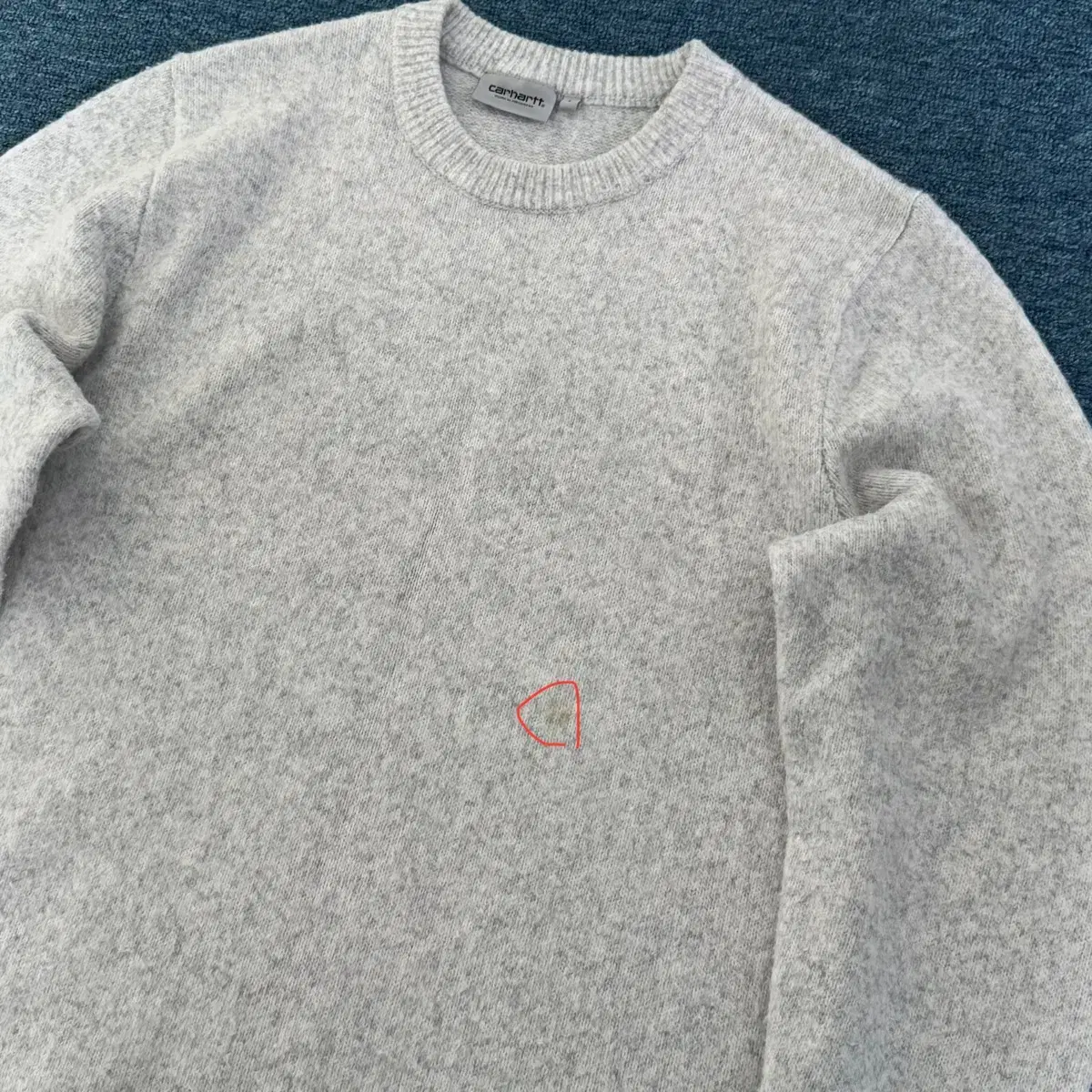 칼하트 WIP WAVY STATE SWEATER 니트 애쉬헤더 L