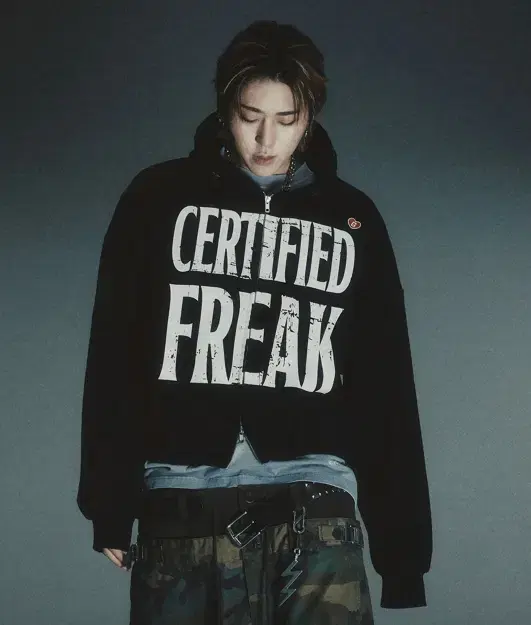 지코x그레일즈 VINTAGE FREAK ZIP HOODIE